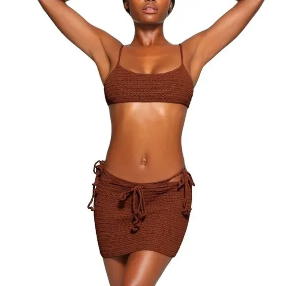 SKIMS Jasper Crochet Swim Skirt Sz 3X NWT - Picture 15 of 15